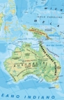 Oceania carta murale fisica/politica 2 facce