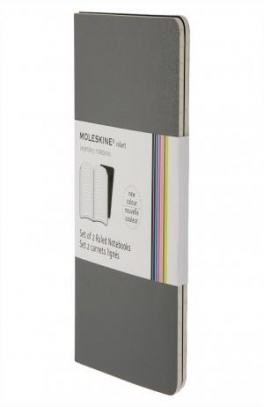 immagine 1 di Moleskine volant notebooks lg rul slate grey / payne's grey