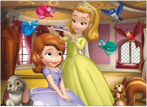 immagine 1 di Sofia La Principessa - Puzzle Double-Face Supermaxi 35 Pz